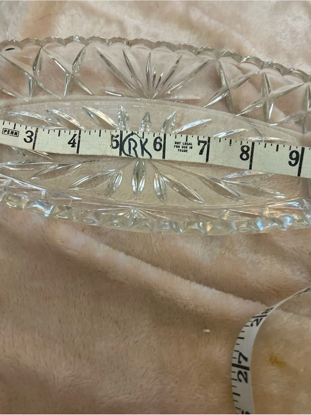 Clear Cut Glass Serveware Dish - Elegant Crystal relish, celery, candy dish